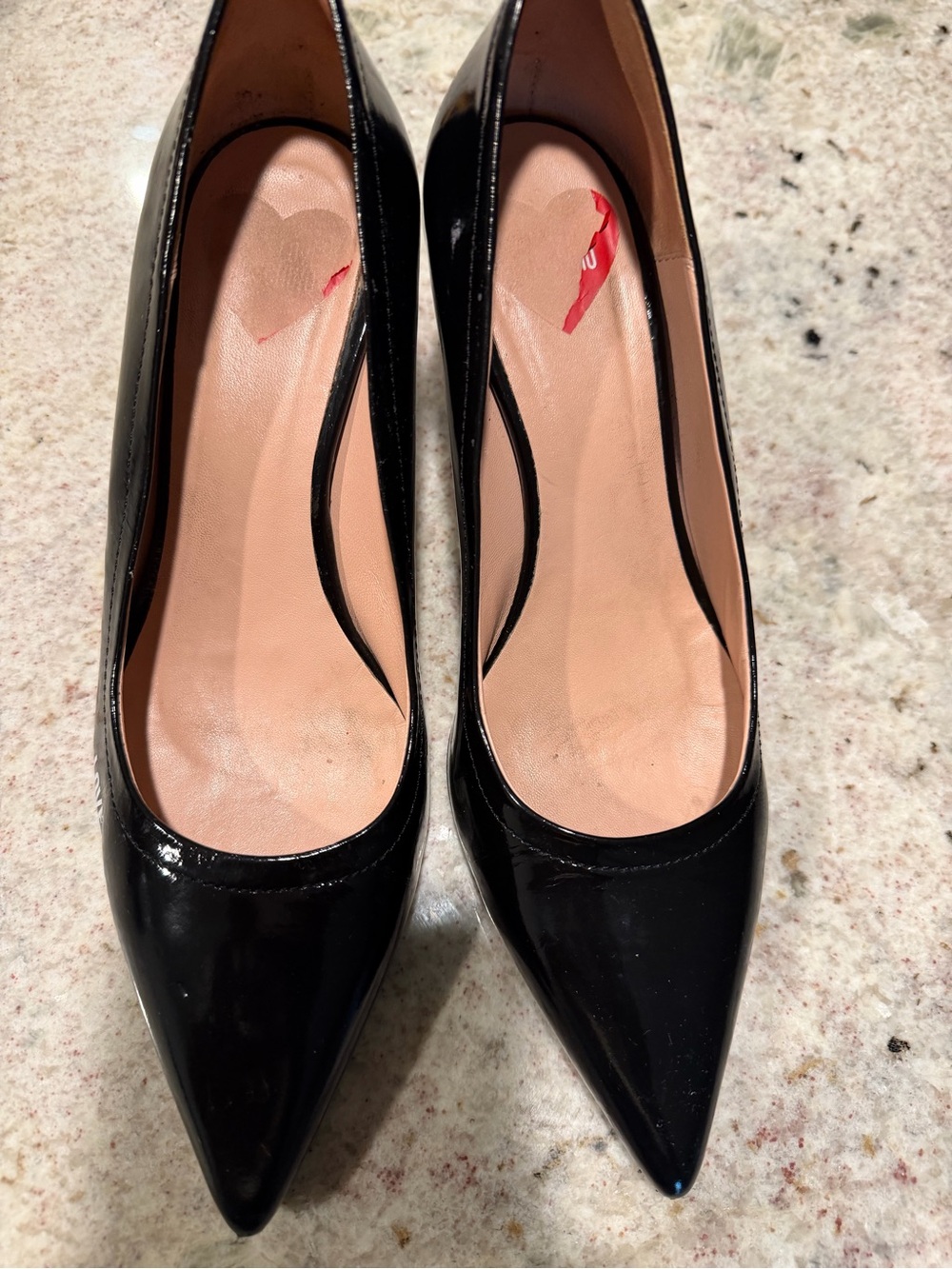 Moschino Black Patent Pointed-Toe Pumps